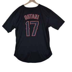Shohei Ohtani Showtime #17 Jersey Men's XXL Black Promo Baseball Shirt Jersey
